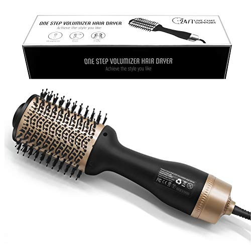 3 in 1 1200W Negative Ion Hair Dryer Brush by FBFL, One Step Blow Dryer and Volumizer Hot Air Brush Styler for Wet and Dry Hair