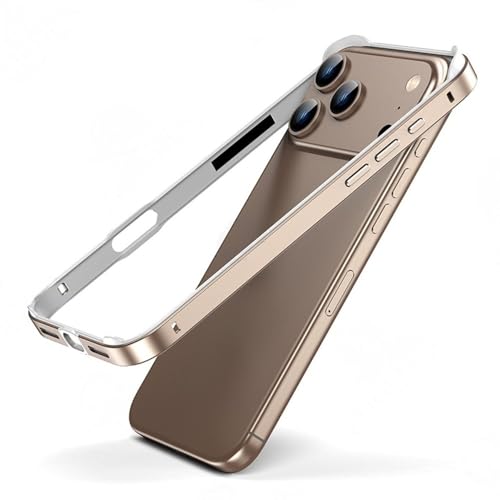 Coque hybride orange silicone antichoc cadre métal pour iPhone 17 Pro et 15 Plus