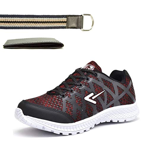 Kit Tênis Sport Para Caminhada Vermelho Cinto E Carteira (42)