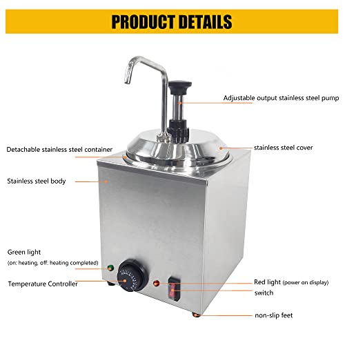 Cheese sauce dispenser and warming unit