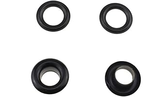 80 Pack Black Eyelets with 6mm Inside Diameter for Durable DIY Creations
