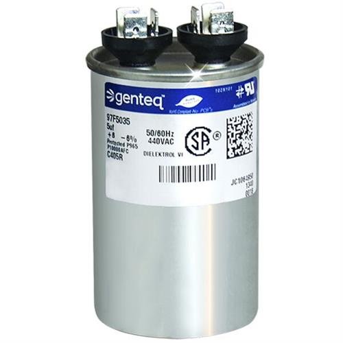 (2-Pack) 5 uf MFD 440 Volt VAC Round Replacement Capacitor GE Genteq 97F5035 Z97F5035 - by Capcom