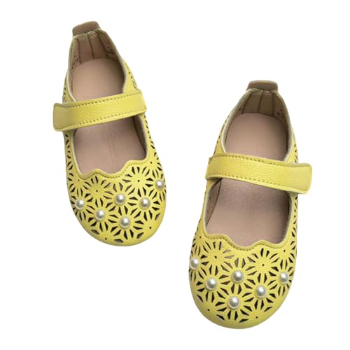 IWIHMIV Toddler Girls Dress Shoes Little Girls Soft Soled Non Slip Mary Jane Comfortable Flat Hollow Out Shoes Toddler2