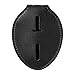 Police Badge Holder, Made of Cowhide, Universal, Black, Law Enforcement Badge Holder, Metal Clip and Chain Included (Police Badge Holder)