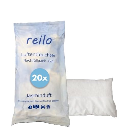 20x 1kg Ultra Power "Jasminduft" Luftentfeuchter Granulat (Calciumchlorid) im Vliesbeutel, Nachfüllpack für Raumentfeuchter