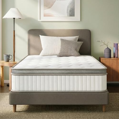 GAESTE Twin Mattress in a Box, 10 Inch Hybrid Mattress with Comfort Memory Foam and Pocket Springs, Medium Firm, Pressure Relief, CertiPUR-US Certified (Twin, 10 in)