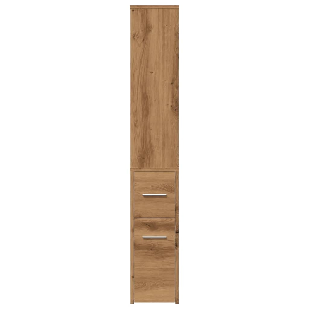 Gecheer Armadietto Bagno Rovere Marrone 60x33x60cm Legno Ingegnerizzato - 12
