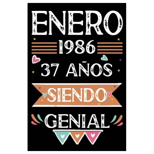 CUADERNO, Enero 1986, 37 Años Siendo Genial: Libro de visitas, cuaderno, 110 páginas de felicitaciones, idea de regalo, regalo Para la esposa, novia, mujer, La madre