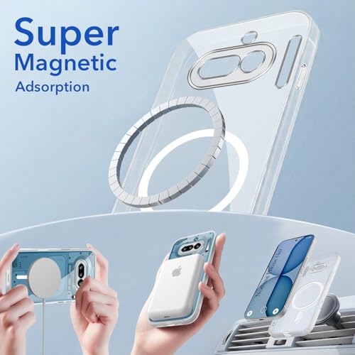 Image of Jkobi Lifetime Anti-Yellow MagSafe Compatible Clear Back Cover Case for Nothing Phone 4A 5G (Sleek Hard Crystal | Shockproof and Camera Protection)