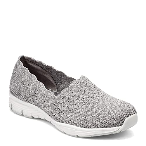 Skechers Women's Seager - Stat - Scalloped Collar, Engineered Skech-Knit Slip-on - Classic Fit