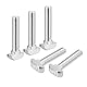 QUARKZMAN 10 Stück Hammerkopfschrauben T-Nut Schrauben, M8 x 40mm Hammerkopf Schraube T-Schraube Einsteckbolzen für 4545 Serie T-Nut Aluminium Profil, 304 Edelstahl, Silber