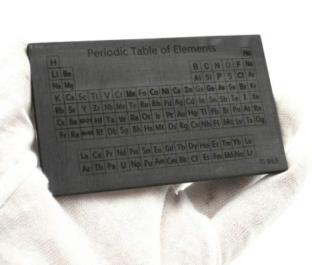 Tableau périodique en plaque de carbone laser 100x60x5mm support science et loisirs créatifs