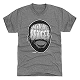 500 LEVEL Mikal Bridges Men's Premium T-Shirt - Mikal Bridges New York Player Silhouette WHT (Tri Gray, Large)