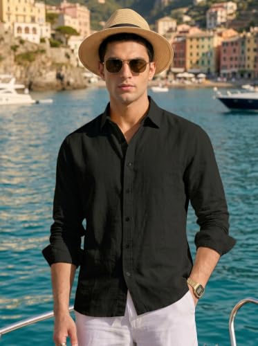 Image of NexaFlair Man's Casual | Formal | Linen| Cotton | Regular Wear Collared | Fit Shirt for Men