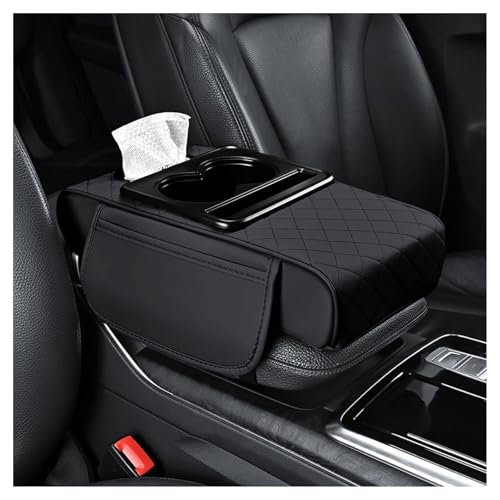 Car Armrest Storage Box for Mazda Cronos Xedos-6 Xedos-9 Eunos MS-8 AZ-1 Lantis Millenia, Non-Slip Center Console Organizer, Secure Fit Leather Armrest Pad, Multifunctional Ergonomic Support Pad