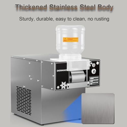 High Capacity Snowflake Ice Maker Machine, Automatic Korean Shaved Ice Maker, Adjustable Speed, 180kg/Day for Cafes, Bingsu, and Milk Tea Shops.