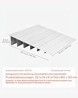 VEVOR Türschwellenrampe, 805x865x155 mm, Rollstuhlrampe aus Aluminiumlegierung mit Einer Tragkraft von 360 kg, Bordsteinrampen für Heimtreppen, Rollstühle Roller Gehhilfen Fahrräder Dreiräder – Ansicht 7