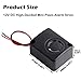 Geekstory 2PCS DC 12V 110dB High-Decibel Buzzer Electronic Black Mini Square Alarm Siren Insurance Safes Anti-Theft+2PCS 9V Battery Clip