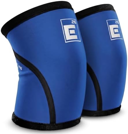 Element 26 Knee Sleeves for Weight Lifting with Gym Bag (L, Blue)