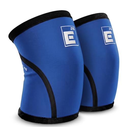 Element 26 Knee Sleeves for Weightlifting - 6mm Neoprene Compression Support for Squats, Deadlifts, Cross Training, Powerlifting - One Pair of Knee Braces for Men & Women with Gym Bag