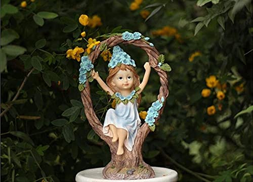Statue de fée en résine sculptée à la main pour décoration élégante
