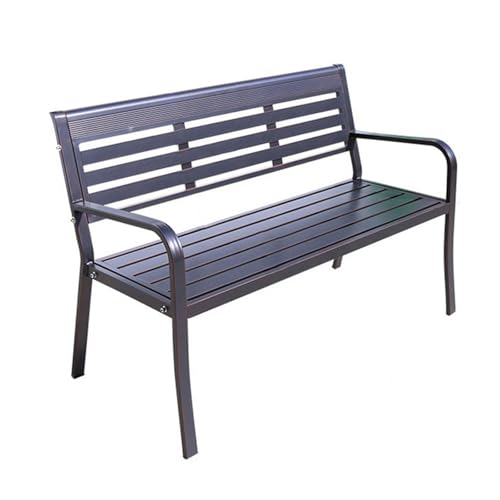 Banc extérieur de style minimaliste moderne noir pour jardin et maison