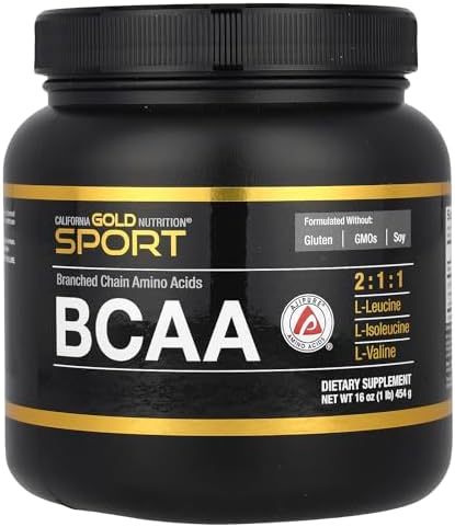 California Gold Nutrition Sport, BCAA Powder, AjiPure®, Branched Chain Amino Acids, 1 lb (454 g)