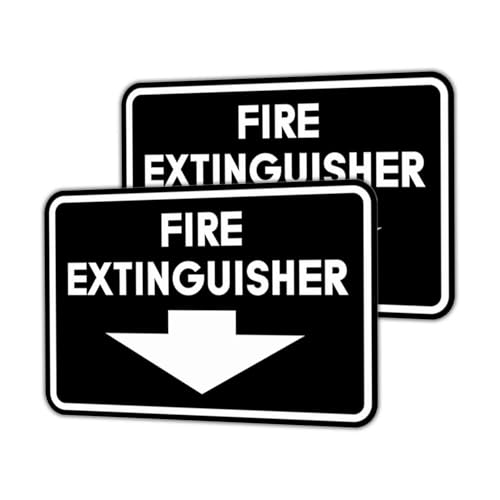 Image of Signs ByLITA Classic Framed Fire Extinguisher (Black) - X-Large 2 Pack