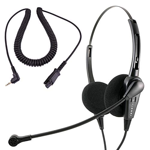 2.5 Mm Phone Headset - Cost Effective Business Grade Binaural Headset Compatible With Panasonic Vtech Uniden Grandstream And Cordless Dect Phones #TOP29