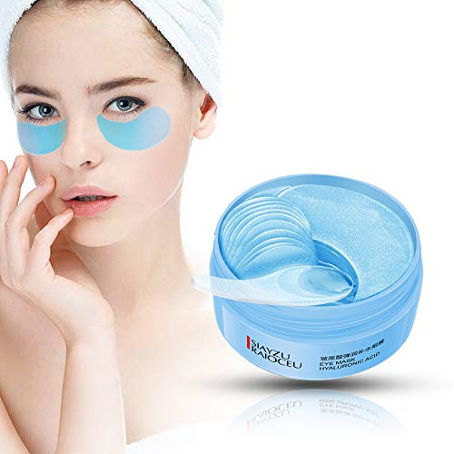 Under Eye Patches, Anti-Aging Under Eye Mask, Hyaluron & Collagen Under Eye Gel Pads for Puffiness, Wrinkles, Dark Circles - Deep Moisturizing Improves Elasticity with Sea Salt 30pairs