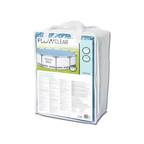 Poolabdeckung rund Bestway Flowclear Solarabdeckplane 356 cm für Aufstellpools