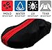 SR1 USA 2012-2026 Car Cover - Custom Fit Outdoor/Indoor Ultraguard Plus 300 Denier Water Resistant UV Protection for Porsche Carrera/Targa/4S/GTS/Turbo/Turbo S (Black with Red Stripes)