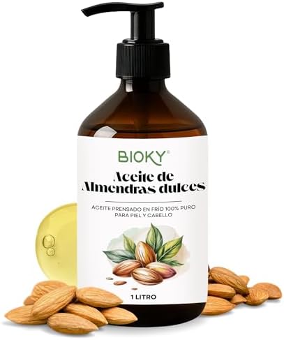 Aceite de Almendras Dulces Puro 1 Litro - Hidratante Natural para...