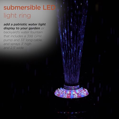Alpine Corporation FTC102 | Floating Spray Fountain with 48 Color-Changing LED Lights & 398 GPH Pump — Decorative Outdoor Water Feature for Ponds or Pools — Black by Alpine Corporation - Image 7