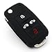 Produktbild Schlüssel Hülle VE für 4 Tasten Auto Schlüssel Silikon Cover von Finest-Folia (Schwarz)