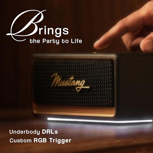 Image of GOBOULT Mustang GT 20, Dual Dynamic Drivers, RGB LEDs, Bass Radiator, BTv 6, 7Hr Battery 20 W Bluetooth Speaker (Turbo Ice, Stereo Channel)