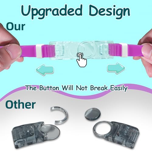 Image of Seago Swim Goggles 2 Pack Anti-Fog Anti-UV Wide View Swimming Goggles for Kids 3-14