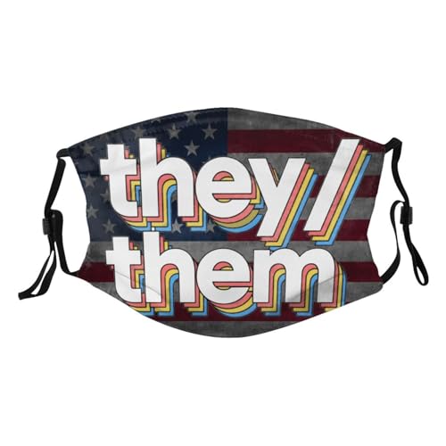 They Them Pronouns Adult Dust Mask Adjustable Dust Face with 2 Filter49