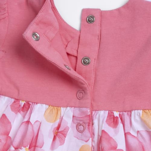 Robe à manches courtes bébé fille Chicco à boutons pour change rapide