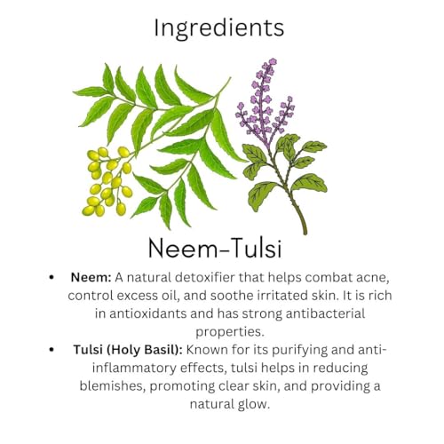 Image of Khadi Neem Tulsi Handmade Bathing Soap Bar 125g (Pack of 4) | Natural Deodorizer & Herbal Soap | Removing Dirt & Impurities | Deep Cleansing for Glowing & Brightening Skin | All Skin Types