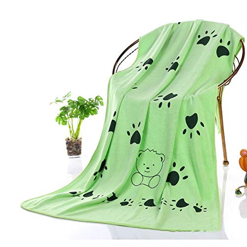 Serviette de bain chien LXY9 : microfibre douce et ultra absorbante 140x70cm
