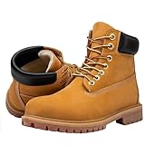 [SOARHOPE] メンズ 本革 エンジニア ショート ワークブーツ ハイカットレースアップ 編み上げ 軽量 防水 ブーツ Boots Leather for man