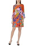 Außergewöhnliches Muster Marc Cain Collections Damen Loose Fit Kleid Kc 21.15 W67 Knielang, Mehrfarbig (Orange 485), 36 (Herstellergröße: N2)