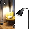 Depuley Lampadaire en Métal Fer, Noir Mat Lampadaire sur Pied Rétro Flexible de Bureau et Salon, Design Classique et Nostalgique，Lumière chaude,Métal noir, Ampoule E14 3000k.（Amouple Incluse）