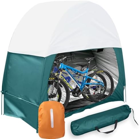 ICool Outdoor Bike Covers Storage Shed Tent, 210D Oxford Thick Waterproof Fabric, Outdoor