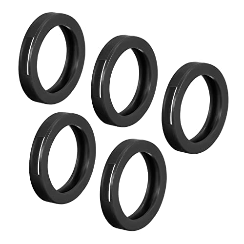 PATIKIL Key Cap Cover Rings, 20Pcs 28mm Keys Identifier Coding Tags Silicone Sleeve for Office House Apartment Black