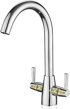 Replacement Brass Ceramic Stem Disc Cartridge Faucet Valve Quarter Turn 1/2 for Bathroom Kitchen Tap (1 Pair Hot & Cold) 25-PM