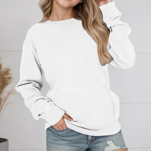 Girls Casual Long Sleeve Sweatshirt Crew Neck Cute Pullover Relaxed Fit Tops2