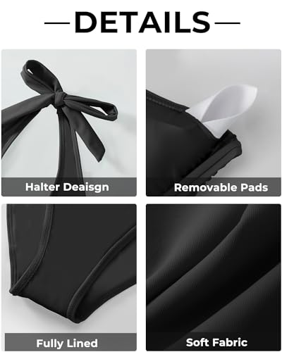 Tempt Me Women Plus Size Triangle Bikini Halter Two Piece Swimsuit Sexy Tie Side Bathing Suits4