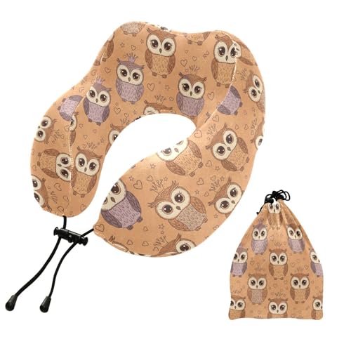 Almohada de viaje con espuma viscoelástica ajustable miniatura 1